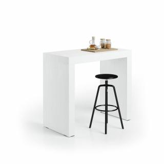 Masa de bar, 120 cm, inaltime 105.6 cm, structura din melamina, culoare frasin alb - EVOLUTION