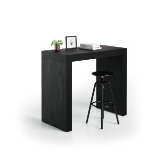 Masa de bar, 120 cm, inaltime 105.6 cm, structura din melamina, culoare frasin negru - EVOLUTION