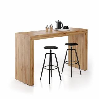 Masa de bar, 180 cm, inaltime 105.6 cm, structura din melamina, culoare stejar rustic - EVOLUTION