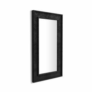Oglinda de perete, 112 x 67 cm, culoare negru beton - ANGELICA