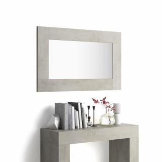 Oglinda de perete, 118 x 73 x 2 cm, culoare gri beton - EVOLUTION