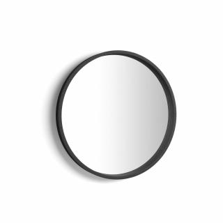 Oglinda rotunda de perete, D 64 cm, culoare frasin negru - OLIVIA