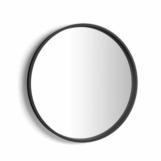 Oglinda rotunda de perete, D 82 cm, culoare frasin negru - OLIVIA