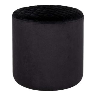 Pouf rotund din catifea neagra - EJBY