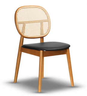 Scaun dining, tapitat in piele ecologica - JACOB