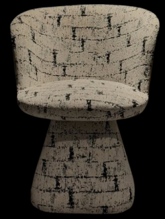 Scaun tapitat integral in material textil, melange - CASPER