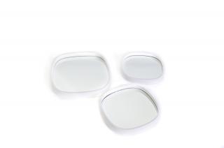 Set de 3 oglinzi ovale cu rama alba - OVAL