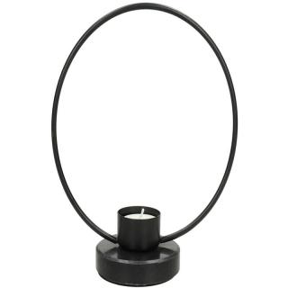Suport de lumanare, negru, 20x8x18cm - HOLD BK