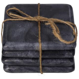 Suport de pahar, negru,10x10x4cm - COASTER BK