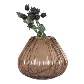 Vaza din sticla maronie, O20x16 cm - BOWL