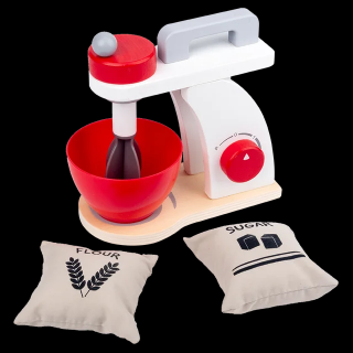 Blender din lemn cu accesorii, multicolor