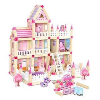 Set de constructie din lemn Micul Arhitect Princess, 298 piese, multicolor