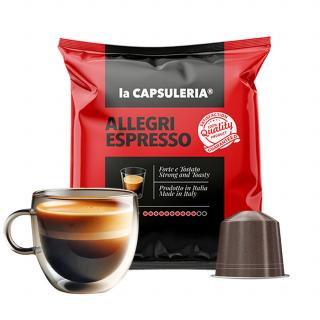 Cafea Allegri Espresso, 100 capsule compatibile Nespresso, La Capsuleria