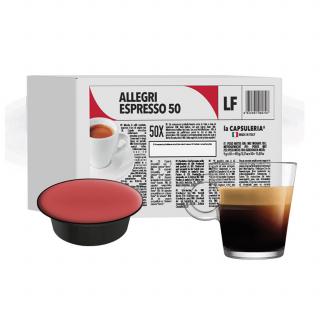 Cafea Allegri Espresso, 50 capsule compatibile Lavazza    Firma    , La Capsuleria