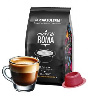 Cafea Cuore di Roma, 10 capsule compatibile Bialetti    , La Capsuleria