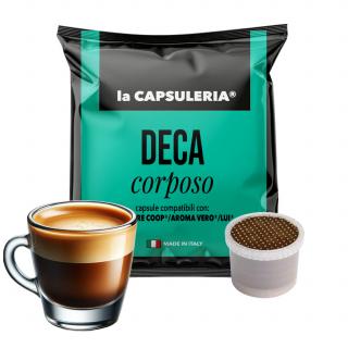 Cafea Deca Intenso,100 capsule compatibile cu FiorFiore Coop   Lui Espresso   Aroma Vero, La Capsuleria
