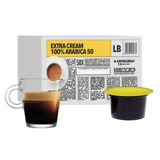Cafea Extra Cream, 100% Arabica, 50 capsule compatibile Lavazza    Blue      in Black    , La Capsuleria