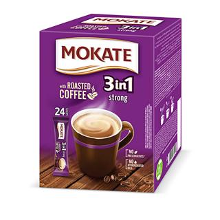 Cafea solubila 3 in 1 Strong, Mokate, 17 g x 24 buc.