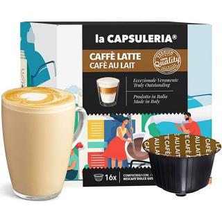 Caffe Latte, 16 capsule compatibile Nescafe    Dolce Gusto   , La Capsuleria