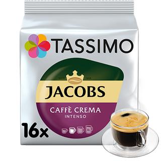 Capsule cafea, Jacobs Tassimo Cafe Crema Intenso, 16 bauturi x 150 ml, 16 capsule