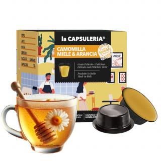 Ceai de Musetel cu Miere si Portocale Mio, 128 capsule compatibile Lavazza     a Modo Mio    , La Capsuleria