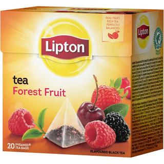 Ceai negru cu fructe de padure Lipton Forest Fruit, 20 piramide, 34 g