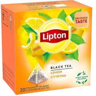 Ceai Negru cu Lamaie  Lipton, 20 piramide, 34 g