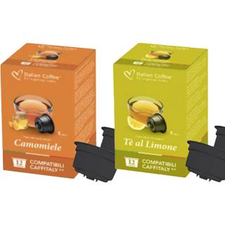 Kit degustare ceai, 24 capsule compatibile Caffitaly, Tchibo Cafissimo, Beanz, Italian Coffee