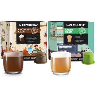 Kit degustare ciocolata calda, 20 de capsule compatibile Nespresso, La Capsuleria