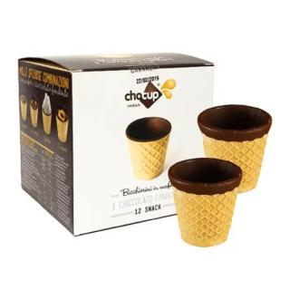 Pahare comestibile Chocup    medii, Napolitana si Ciocolata, 12 Buc, Chocup