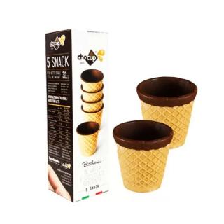Pahare comestibile Chocup    mini, Napolitana si Ciocolata, 5 BUC, Chocup