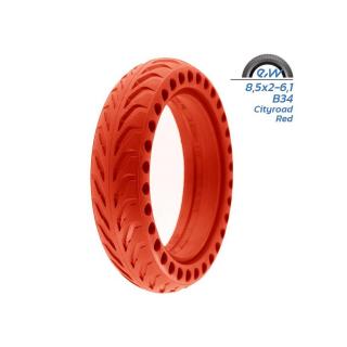 Anvelopa plina perforata trotineta 8.5A 2 pentru Xiaomi Rosie