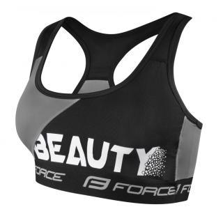 Bustiera sport Force Beauty negru gri S