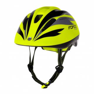 Casca copii Force FUN Stripes Fluo Negru Gri S (48-54 cm)