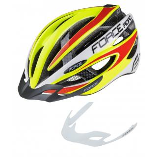 Casca Force Road fluo alb rosu L-XL (58-63 cm)