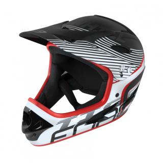 Casca Force Tiger Downhill Black Red White S-M (57-58 cm)