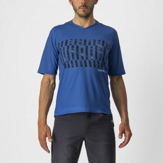 Jersey cu maneca lunga Castelli Trail Tech LS Tee Albastru Negru XL
