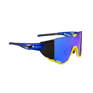 Ochelari Force Creed lentila revo albastra albastru fluo