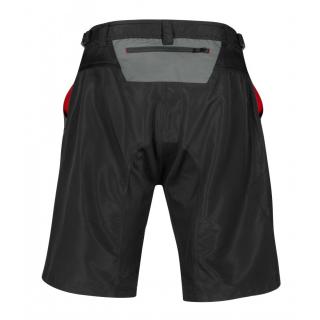 Pantaloni Force Downhill MTB cu sub-pantaloni cu bazon Negru Gri XS