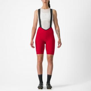 Pantaloni scurti cu bretele Castelli Espresso W DT de dama Rosu L