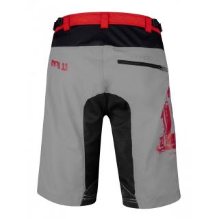 Pantaloni scurti Force MTB-11 bazon detasabil Gri Rosu Negru XS