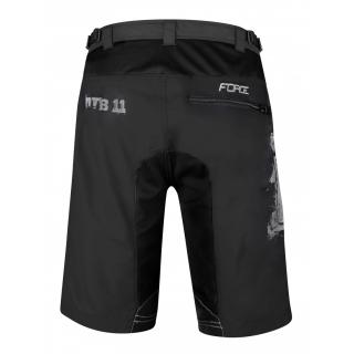 Pantaloni scurti Force MTB-11 bazon detasabil Negru Antracit M