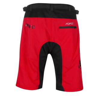 Pantaloni scurti Force MTB-11 bazon detasabil Rosu Negru XXXL