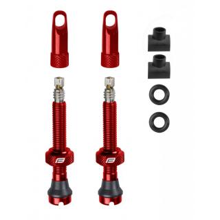 Set Valve Tubeless Force 2xFv 44mm Rosii