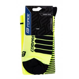 Sosete lungi Force Compress negru fluo L-XL (42-47)