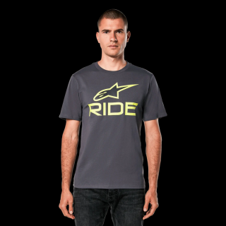 Tricou Alpinestars Ride 4.0 CSF Tee Charcoal Lime Black L