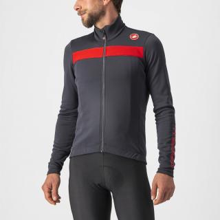 Tricou cu maneca lunga Castelli Puro 3 FZ Antracit Rosu S