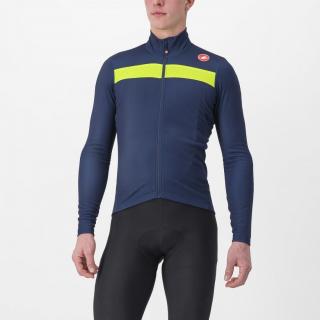 Tricou cu maneca lunga Castelli Puro 3 FZ BelgianBlue YellowFluoReflex XXL