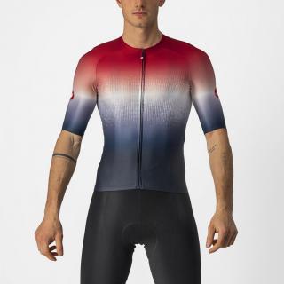 Tricou cu maneca scurta Castelli Aero Race 6.0 Rosu Alb Bleumarin XXL