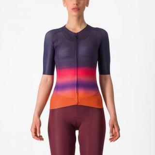 Tricou cu maneca scurta Castelli Climbers 4.0 W de dama Bleumarin Magenta Portocaliu M